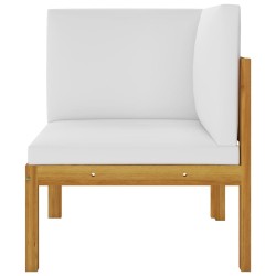 Banc de jardin à 2 places avec coussins Bois d'acacia massif 