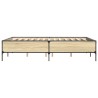 Cadre de lit sans matelas chêne sonoma 150x200 cm 