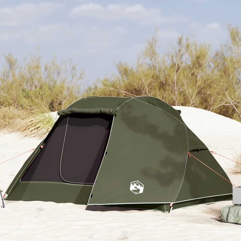 Tente de pêche 5 personnes vert olive imperméable 