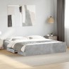 Cadre de lit avec tiroirs sans matelas gris béton 180x200 cm 