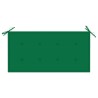 Banc de jardin avec coussin vert 112 cm Bois de teck massif 