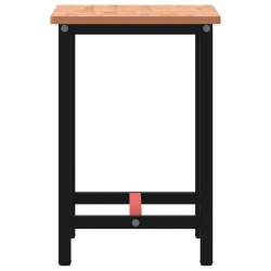 Établi 80x55x81,5 cm bois massif de hêtre et métal 