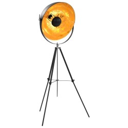 Lampadaire E27 Noir et doré 51 cm 