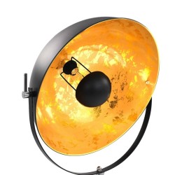 Lampadaire E27 Noir et doré 51 cm 