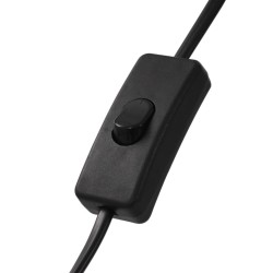 Lampadaire E27 Noir et doré 51 cm 