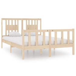 Cadre de lit sans matelas 140x190 cm bois massif 