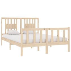 Cadre de lit sans matelas 140x190 cm bois massif 