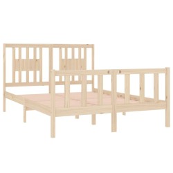 Cadre de lit sans matelas 140x190 cm bois massif 