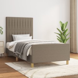 Cadre de lit sans matelas taupe 80x200 cm tissu 