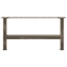 Pieds de table basse en acier naturel 2 pièces 60 x (30-31) cm Acier 