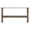 Pieds de table basse en acier naturel 2 pièces 60 x (30-31) cm Acier 