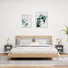 Tables de chevet murales avec lumières LED 2 pcs gris béton 