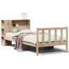 Lit bibliothèque sans matelas 90x190 cm bois de pin massif 