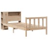 Lit bibliothèque sans matelas 90x190 cm bois de pin massif 