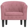Fauteuil rose velours 