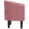 Fauteuil rose velours 