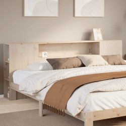 Tête de lit avec rangement 180 cm bois massif de pin 