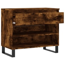 Armoire à chaussures Chêne fumé 70x36x60 cm Bois d'ingénierie 