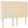 Tête de lit à LED Crème 144x5x118/128 cm Tissu 