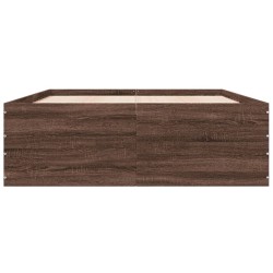 Cadre de lit sans matelas chêne marron 120x200 cm 