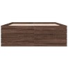 Cadre de lit sans matelas chêne marron 120x200 cm 