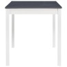Table à manger Blanc et gris 140x70x73 cm Bois de pin 
