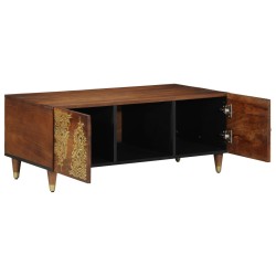 Table basse 100x54x40 cm en bois solide de mangue 