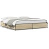Cadre de lit sans matelas chêne sonoma 180x200 cm 