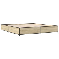 Cadre de lit sans matelas chêne sonoma 180x200 cm 