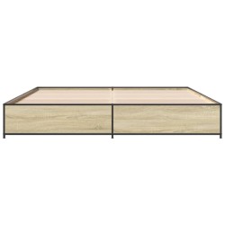 Cadre de lit sans matelas chêne sonoma 180x200 cm 