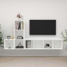 Ensemble de meuble TV 3 pcs Blanc Bois d'ingénierie 