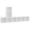 Ensemble de meuble TV 3 pcs Blanc Bois d'ingénierie 