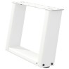 Pieds de table basse en U 2 pièces Blanc 40 x (30-31) cm Acier 