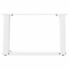 Pieds de table basse en U 2 pièces Blanc 40 x (30-31) cm Acier 