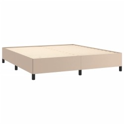 Cadre de lit sans matelas cappuccino 180x200 cm similicuir 