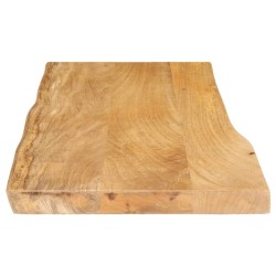 Dessus de table 100x40x2,5 cm bord vivant bois massif manguier 
