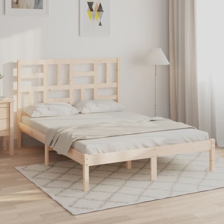 Cadre de lit sans matelas bois massif 160x200 cm 