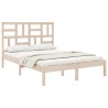 Cadre de lit sans matelas bois massif 160x200 cm 