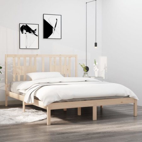 Cadre de lit Bois de pin massif 160x200 cm 