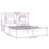 Cadre de lit Bois de pin massif 160x200 cm 