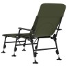 Chaise longue de pêche avec pieds à boue réglables pliable vert 