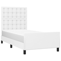 Cadre de lit sans matelas blanc 80x200 cm similicuir 