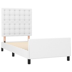 Cadre de lit sans matelas blanc 80x200 cm similicuir 