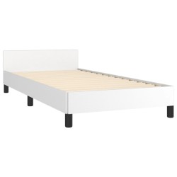 Cadre de lit sans matelas blanc 80x200 cm similicuir 