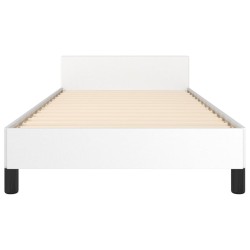Cadre de lit sans matelas blanc 80x200 cm similicuir 