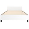 Cadre de lit sans matelas blanc 80x200 cm similicuir 