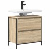 Meuble de salle de bain lavabo et tiroirs chêne sonoma 