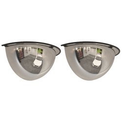 Miroirs de circulation en demi-dôme 2 pcs Ø40 cm Acrylique 