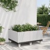 Jardinière à roulettes blanc 100x80x54 cm PP 