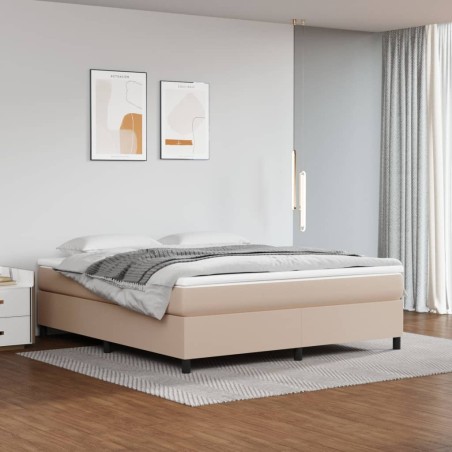 Cadre de lit sans matelas cappuccino 180x200 cm similicuir 